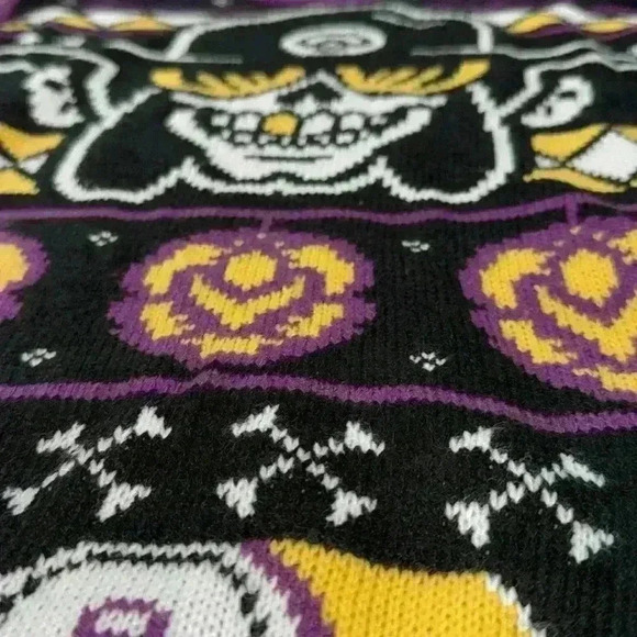 New Belgium Voodoo Ranger Purple and Yellow Holiday Beer Sweater, M - Picture 5 of 12